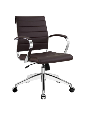 Jive Mid Back Office Chair Brown - Modway