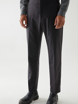 Cashmere-wool Mix Pleated Trousers