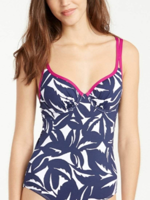 Tommy Bahama Graphic Jungle V Neck One Piece Swimsuit Tsw31312p-15096mw