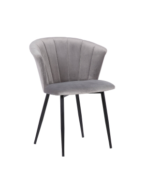 Lulu Contemporary Dining Chair Black/gray - Armen Living