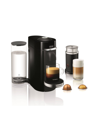 Nespresso Vertuo Plus Deluxe Espresso And Coffee Maker Bundle - Black