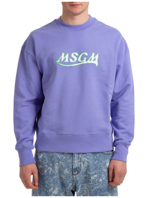 Msgm Logo Print Sweatshirt