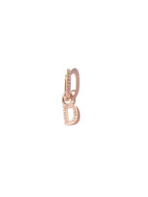 Diamond "d" Pendant In Rose Gold