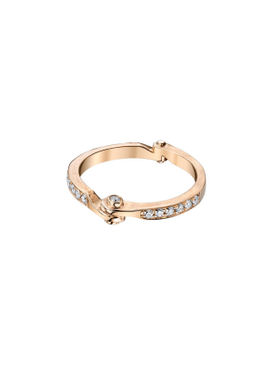 Diamond Handcuff Ring - Rose Gold