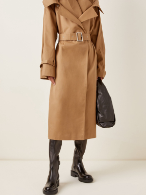 Convertible Cotton-gabardine Trench Coat