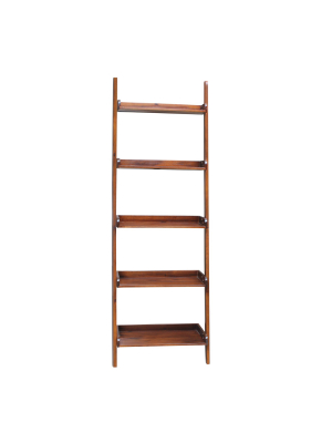 75.5" 5 Shelves Lean To Shelf Unit Brown - International Concepts