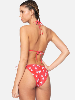 Star Spangled Reversible Slider Tie Side Cheeky Bikini Bottom