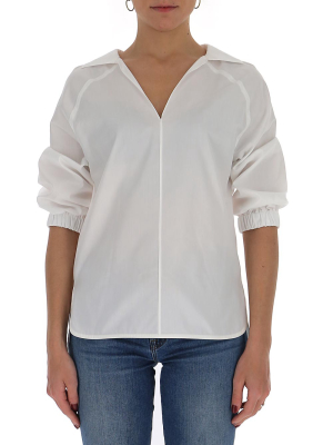 Marni Puff-sleeve V-neck Shirt