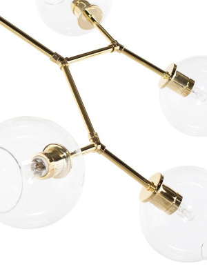 Nuevo Atom 8 Pendant Lighting - Clear