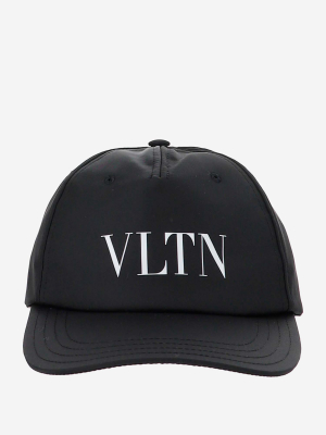 Valentino Vltn Print Baseball Cap