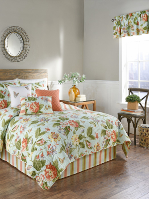 Floral Stripe Laurel Springs Quilt Set - Waverly