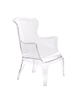 Transparent Versailles Style Chair - Clear - Zm Home