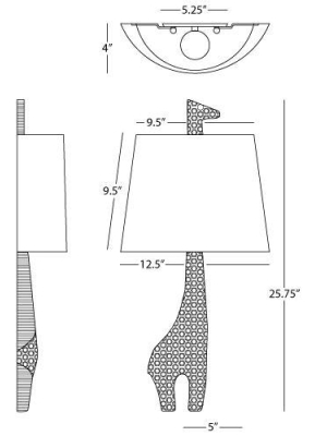 Ceramic Giraffe Wall Sconce In Various Designs