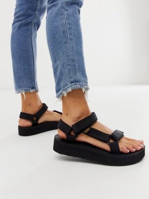 Teva Midform Universal Chunky Sandals In Black