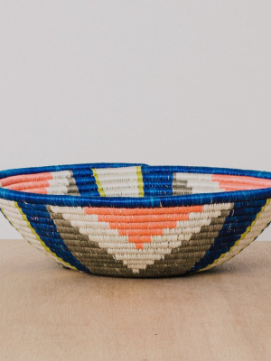 Handwoven Baskets By Blu Large Lake Stripes Of The Sun Bowl