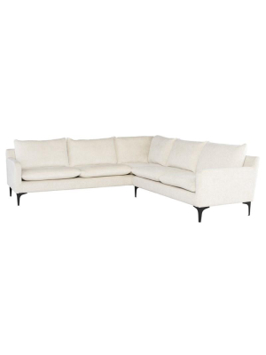Nuevo Anders L Sectional Sofa - Coconut