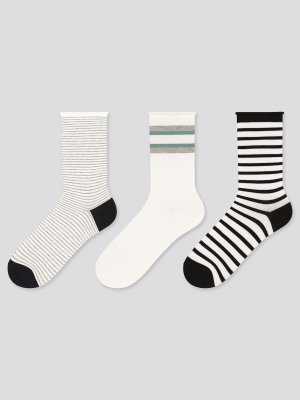 Women Striped Socks (3 Pairs)