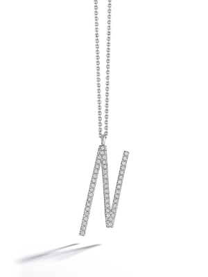 Type Letter "n" Diamond Pendant