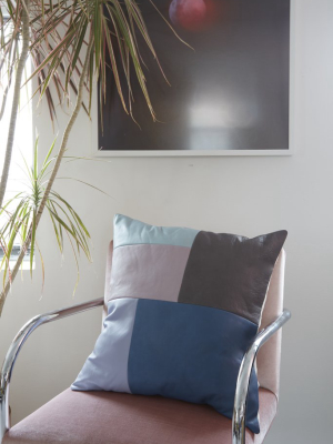 Veda X Mzd Patchwork Leather Pillow Pastel Terrazzo