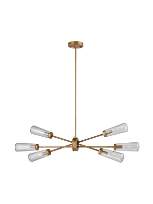 Xenia 6 Billiard/island Pendant In Matte Gold