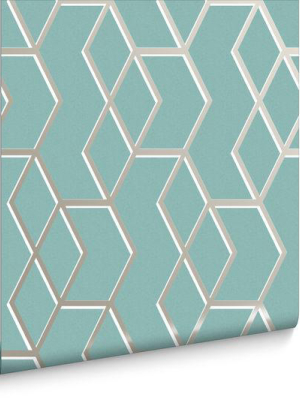 Archetype Wallpaper In Mint And White Gold From The Exclusives Collection By Graham & Brown