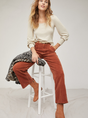 Mother The Rambler Ultra High-rise Straight Corduroy Pants