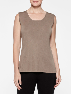 Classic Knit Tank Top, Macchiato