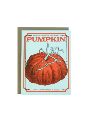 Vintage Pumpkin Baby Card