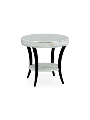 Round Side Table With Drawer