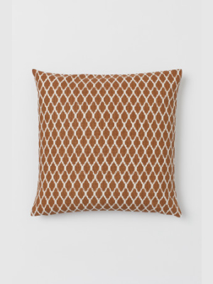 Patterned Cotton Cushion Cover