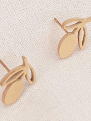 Lemon Stud Earring - Gold Plated