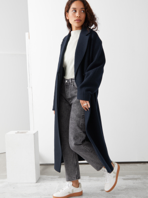 Belted Voluminous Wool Coat