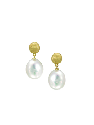 Marco Bicego® Africa Collection 18k Yellow Gold And Pearl Small Drop Earrings