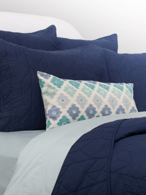 Navy Blue Chevron Quilt