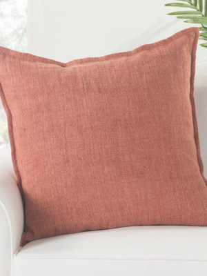 Blanche Solid Red Throw Pillow