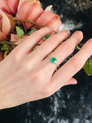 Emerald And Diamond Ring