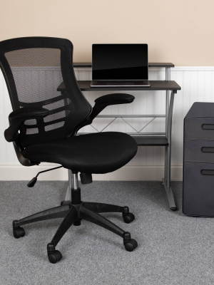 Swivel Task Chair With Mesh Padded Seat Black - Flash Furniture