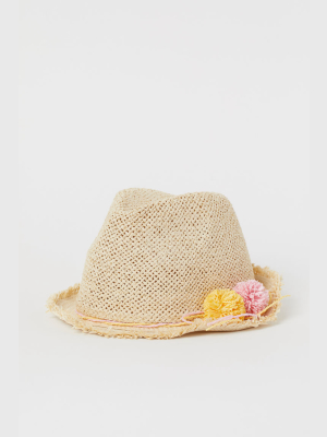 Glittery Straw Hat