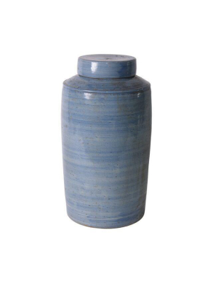 Village Tea Jar, Denim Blue