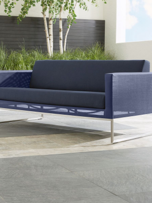 Dune Navy Sofa With Sunbrella ® Cushions