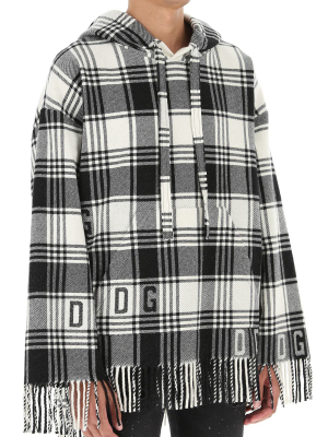 Dolce & Gabbana Checked Knitted Hoodie