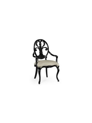 Sheraton Style Oval Back Arm Chair