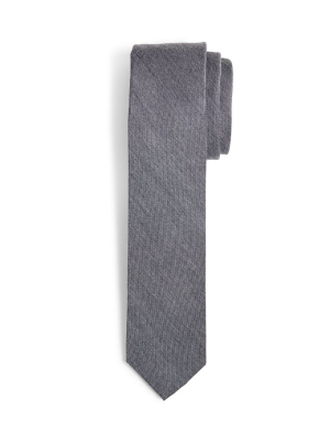 Lynwood Solid Slim Tie - Charcoal