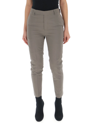 Rick Owens Slim Fit Cropped Trousers