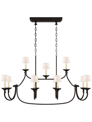 Flemish Large Linear Pendant In Various Colors