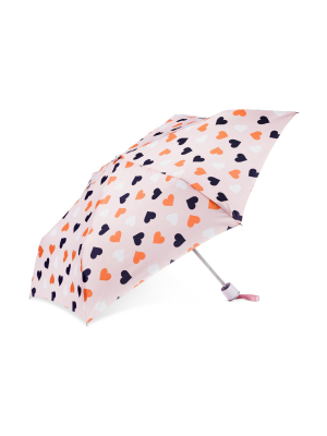 Cirra By Shedrain Hearts Compact Umbrella - Light Pink