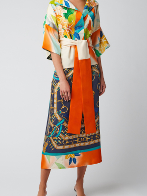 Exclusive One Of A Kind Vibrant Silk Dress