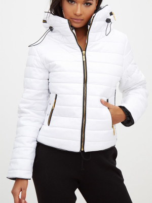 Mara White Puffer Jacket