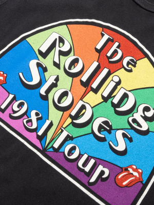 Madeworn Rolling Stones 1981 Tour Colors Crew Tee - Coal Pigment