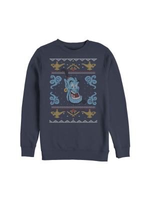 Men's Aladdin Ugly Christmas Genie Pattern Sweatshirt